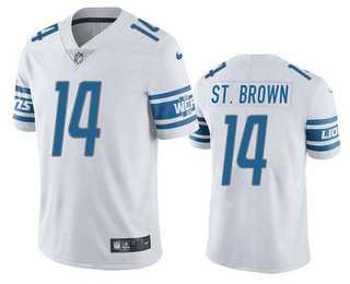 Nike Men & Women & Youth Detroit Lions #14 Amon Ra St Brown White Vapor Untouchable Limited Stitched Jersey,We sell and wholesale Nike Men & Women & Youth Detroit Lions #14 Amon Ra St Brown White Vapor Untouchable Limited Stitched Jersey on line form chian!